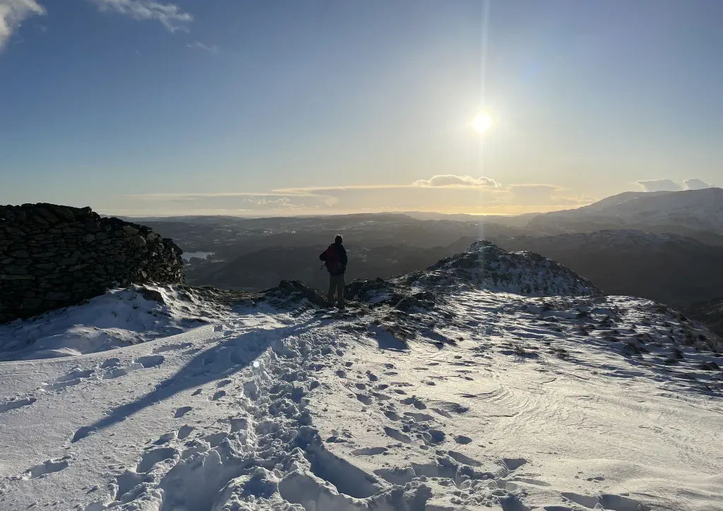 The Fairfield Horseshoe in winter conditions