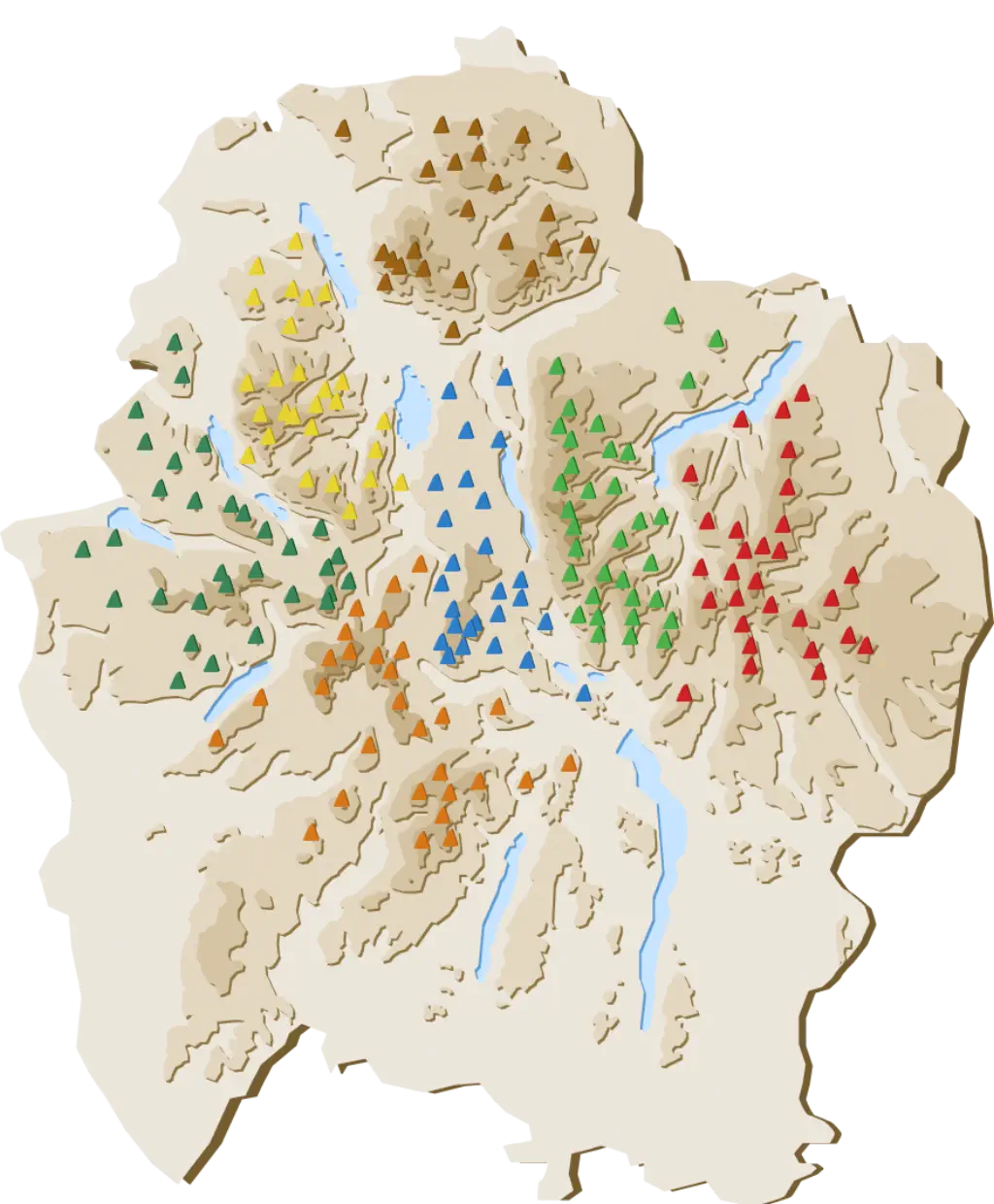 Map of the Wainwrights